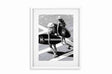 Glass Picture White smal Frame Passepartout Chanel surf girl Homefactory 