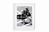 Glass Picture White smal Frame Passepartout Chanel surf girl Homefactory 