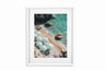 Glass Picture White smal Frame Passepartout green umbrellas Homefactory 