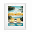 Glass Picture White smal Frame Passepartout yellow umbrellas Homefactory 