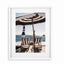 Glass Picture White smal Frame Passepartout Beach Chairs Homefactory 