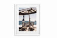 Glass Picture White smal Frame Passepartout Beach Chairs Homefactory 