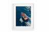 Glass Picture White smal Frame Passepartout Speedboat Homefactory 