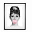 Black smal Frame Passepartout 70cm x 90cm Audrey Hepburn Homefactory 