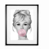 Black smal Frame Passepartout 70cm x 90cm Brigitte Bardot Homefactory 