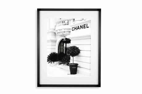Black smal Frame, Passepartout 70cm x 90cm Chanel Store Homefactory 