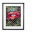 Black smal Frame, Passepartout 70cm x 90cm FASHION Lips Homefactory 