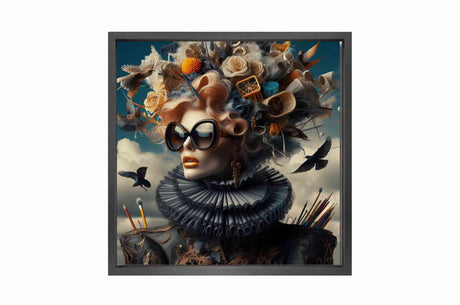 Canvas 5cm black frame Modern Art Fashion 120x120 Homefactory 
