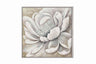 Canvas paint 5cm beige frame Winter Bloom 120x120 Homefactory 