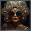Canvas 5cm black frame Modern Art sunglasses 120x120 Homefactory 