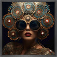 Canvas 5cm black frame Modern Art sunglasses 120x120 Homefactory 