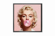 Canvas picture 5cm black frame MARILYN MONROE 120 cm x 120cm Homefactory 