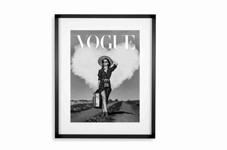 Black smal Frame Passepartout 80cmx120cm VOUGE no.1 Homefactory 