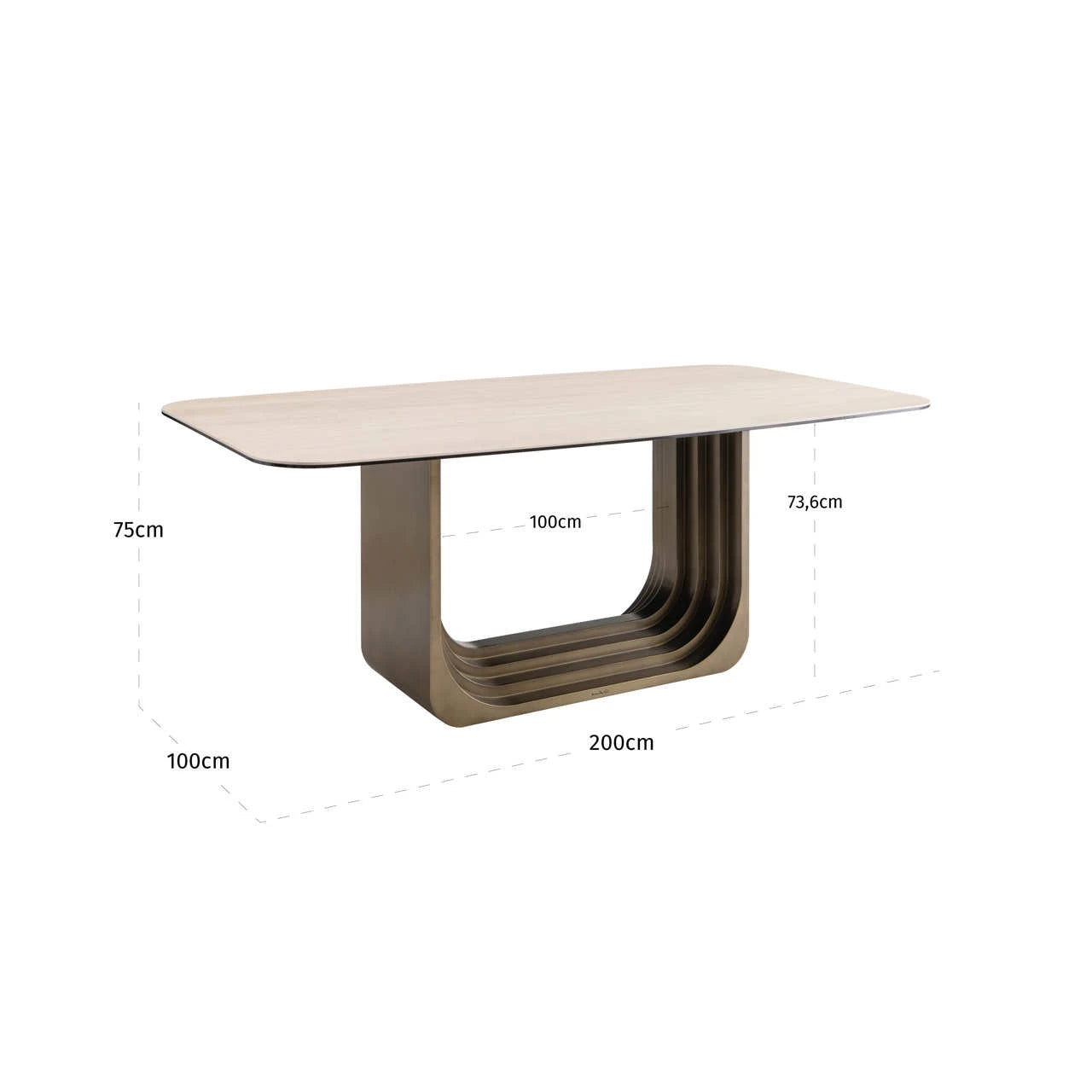 Spisebord Maxfield beige 200 Richmond Interiors Spisebord