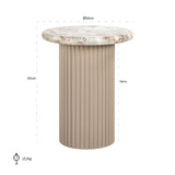 Endebord Coronel Blush beige Richmond Interiors Sidebord