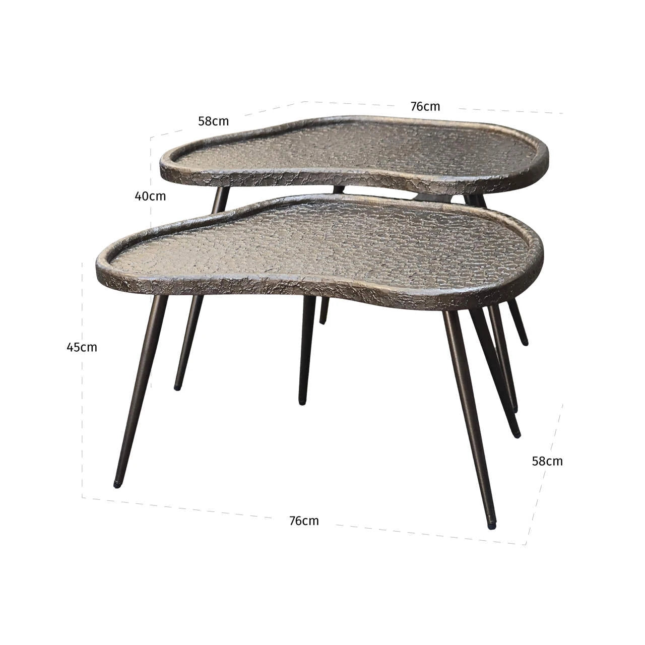 Sofabord Bean Brunzae sett med 2 Richmond Interiors Sofabord