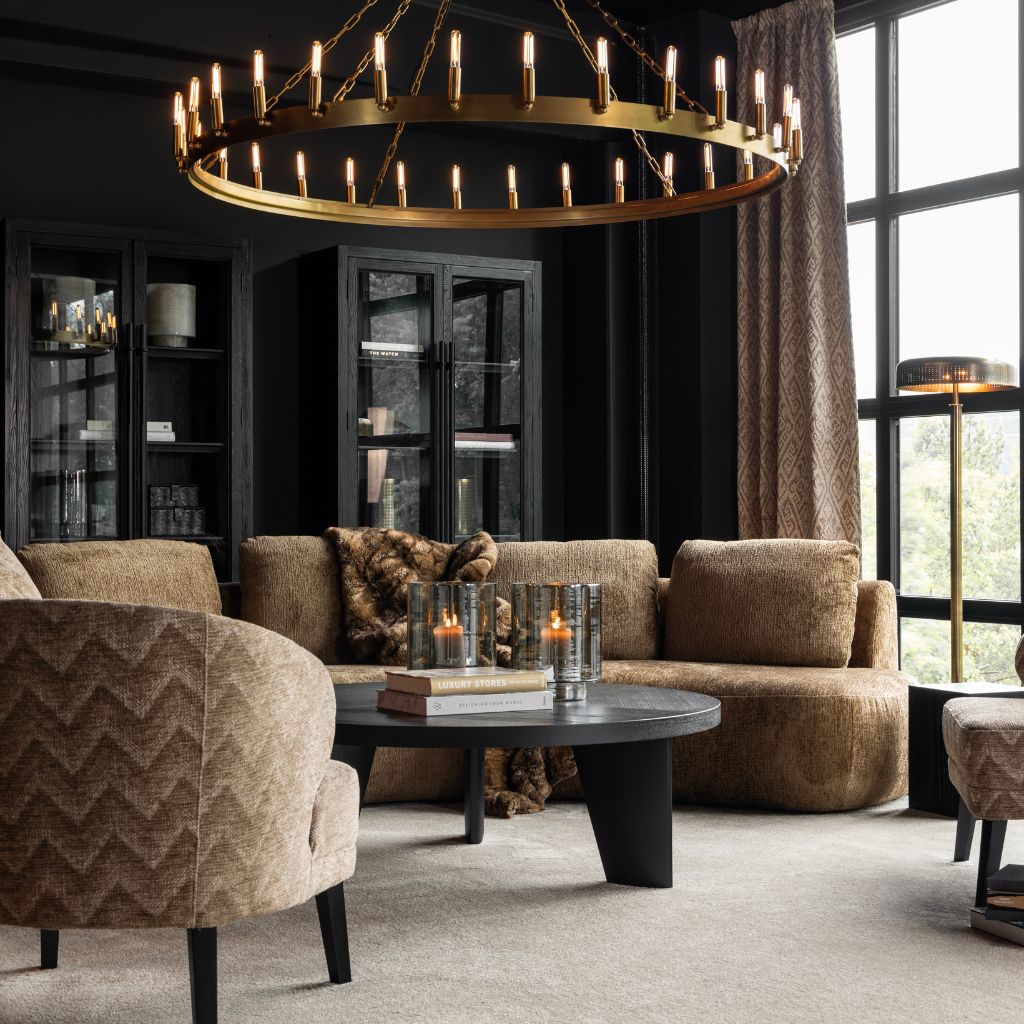 Crown Taklampe Brass Artwood Taklampe