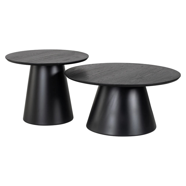 Salongbord Jazz svart sett med 2 Richmond Interiors Sofabord