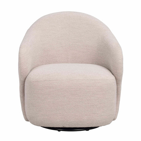 Chapeltown lounge chair light beige fabric swivel Rowico Lenestol