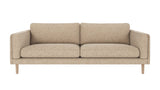 Braden sofa 3-seter - Whitewash eik ben