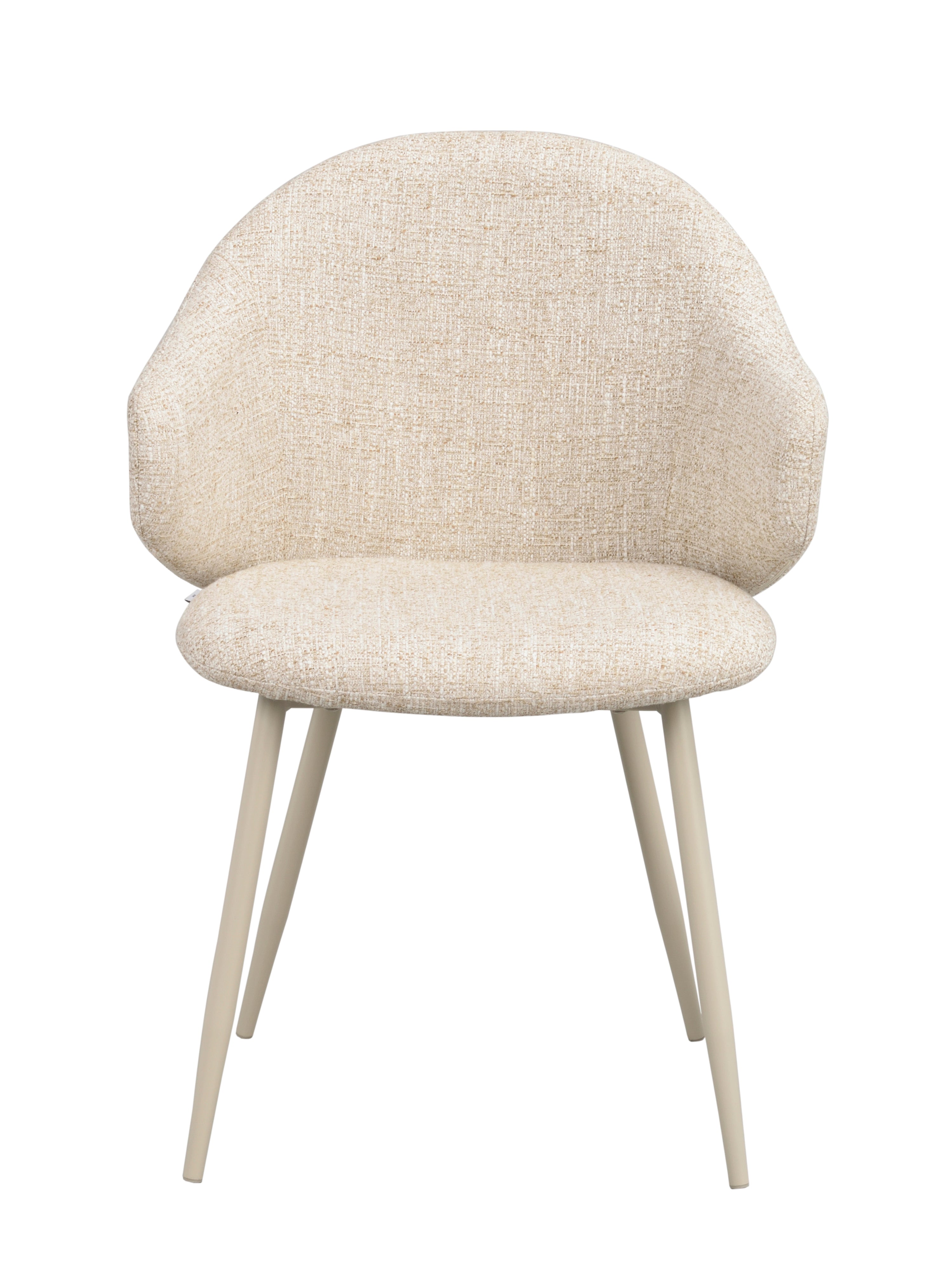 Drake armchair beige fabric/beige metal legs Rowico Spisestol