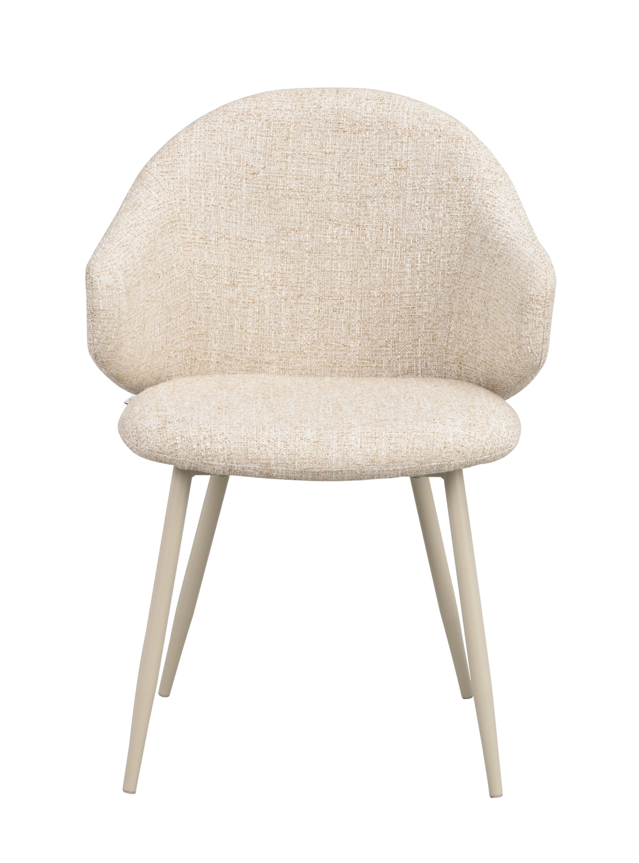 Drake armchair beige fabric/beige metal legs Rowico Spisestol