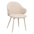 Drake armchair beige fabric/beige metal legs Rowico Spisestol