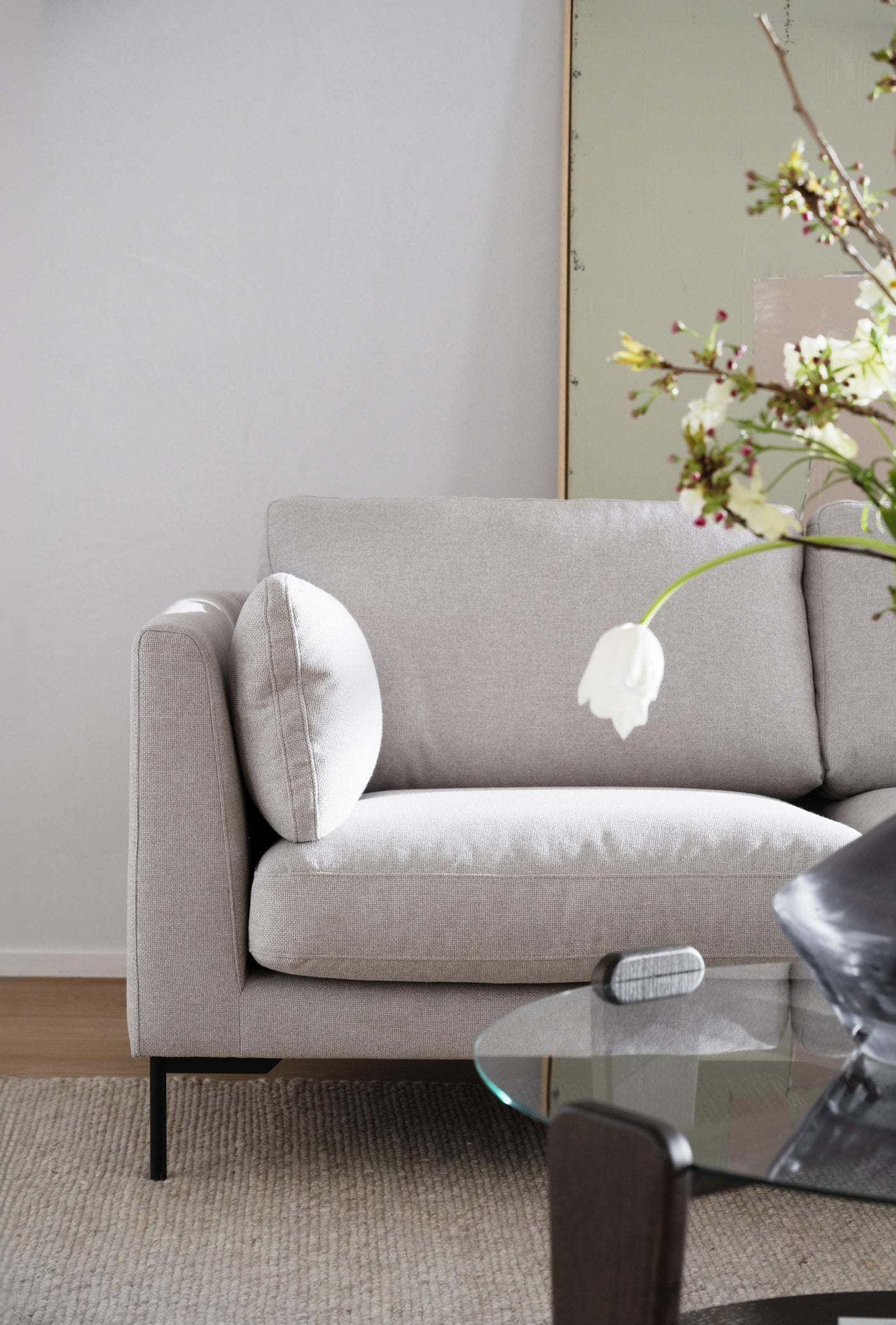 Corwin 3,5 seter sofa sjeselong høyre