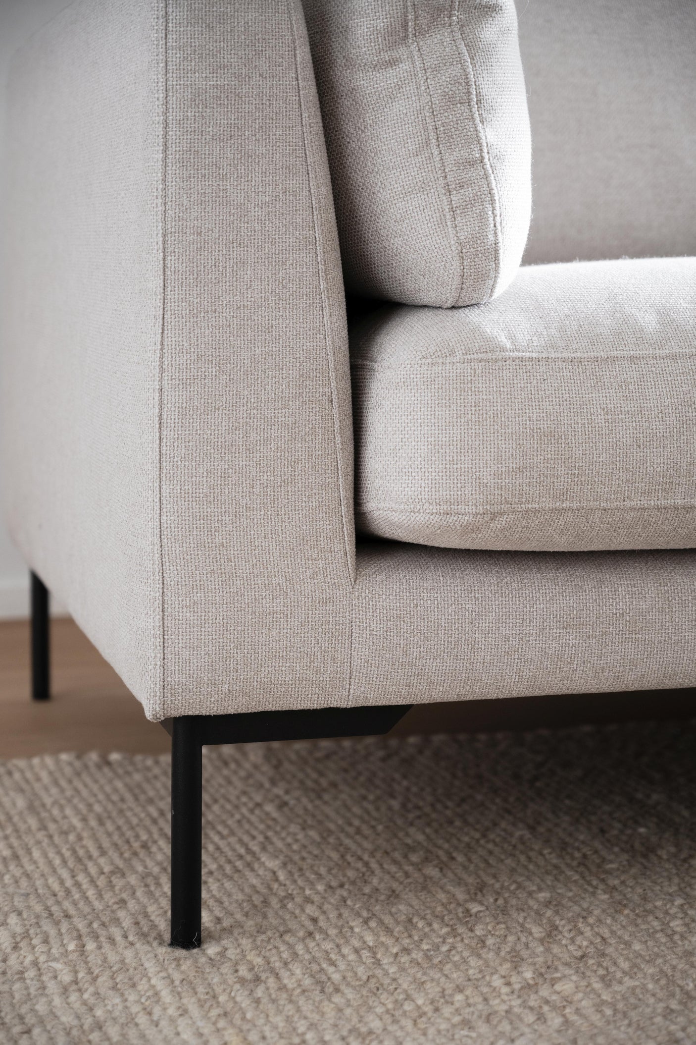 Corwin 3,5 seter sofa sjeselong høyre