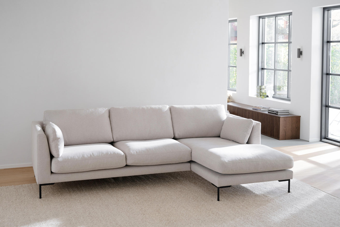 Corwin 3,5 seter sofa sjeselong høyre