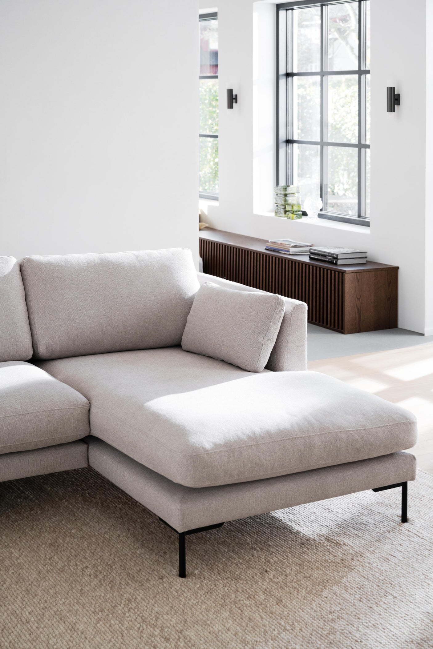 Corwin 3,5 seter sofa sjeselong høyre
