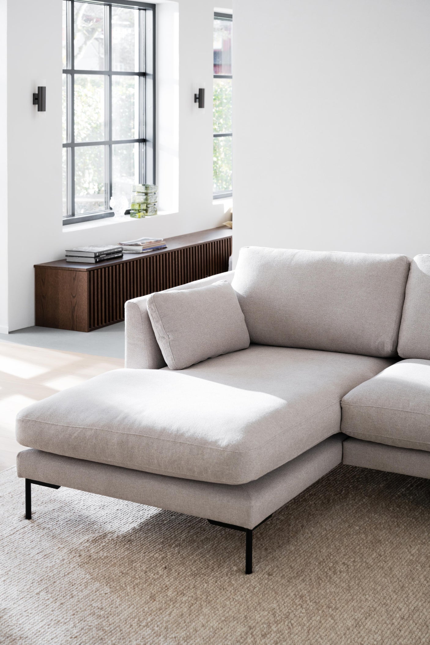 Corwin 3,5 seter sofa sjeselong venstre