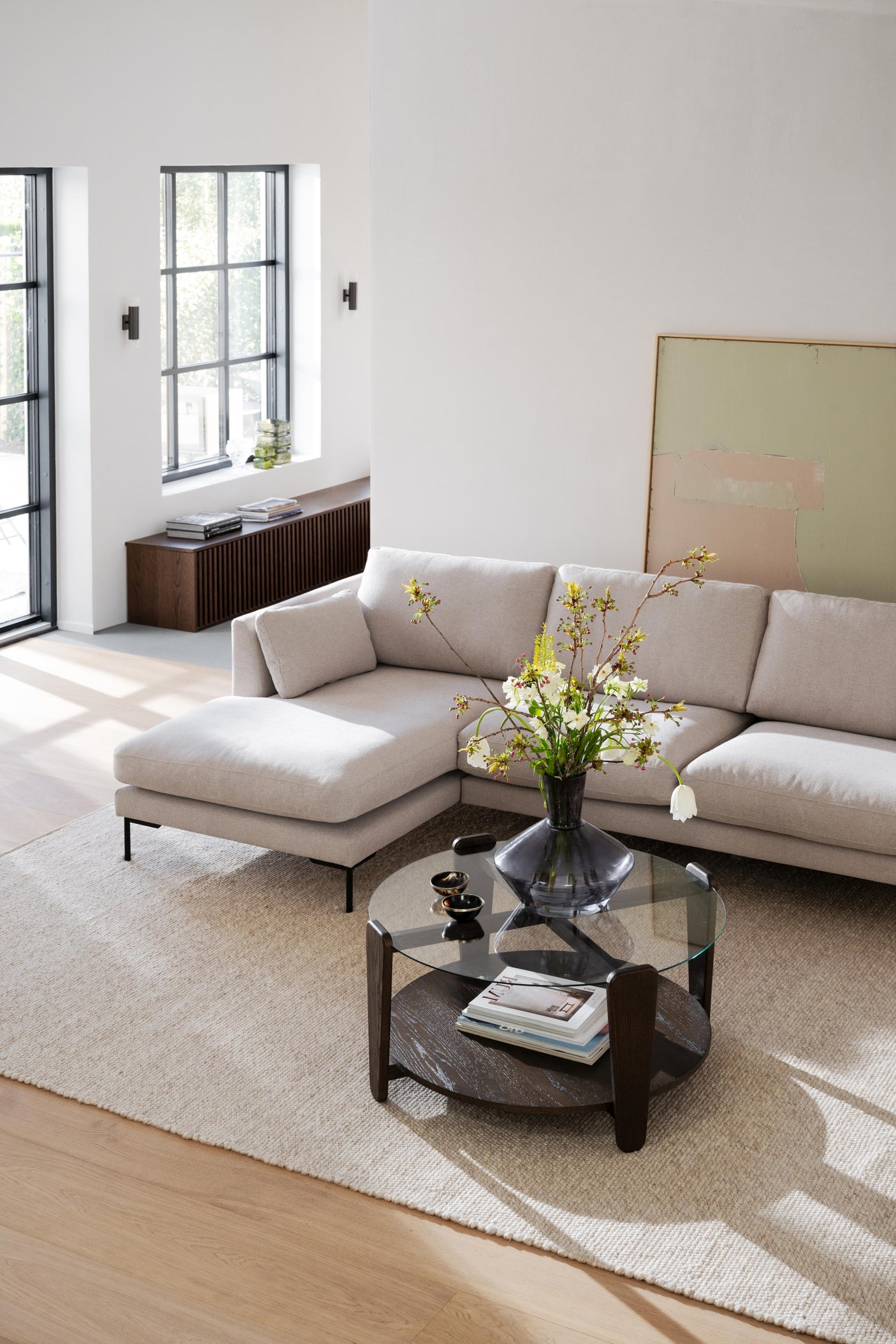Corwin 3,5 seter sofa sjeselong venstre