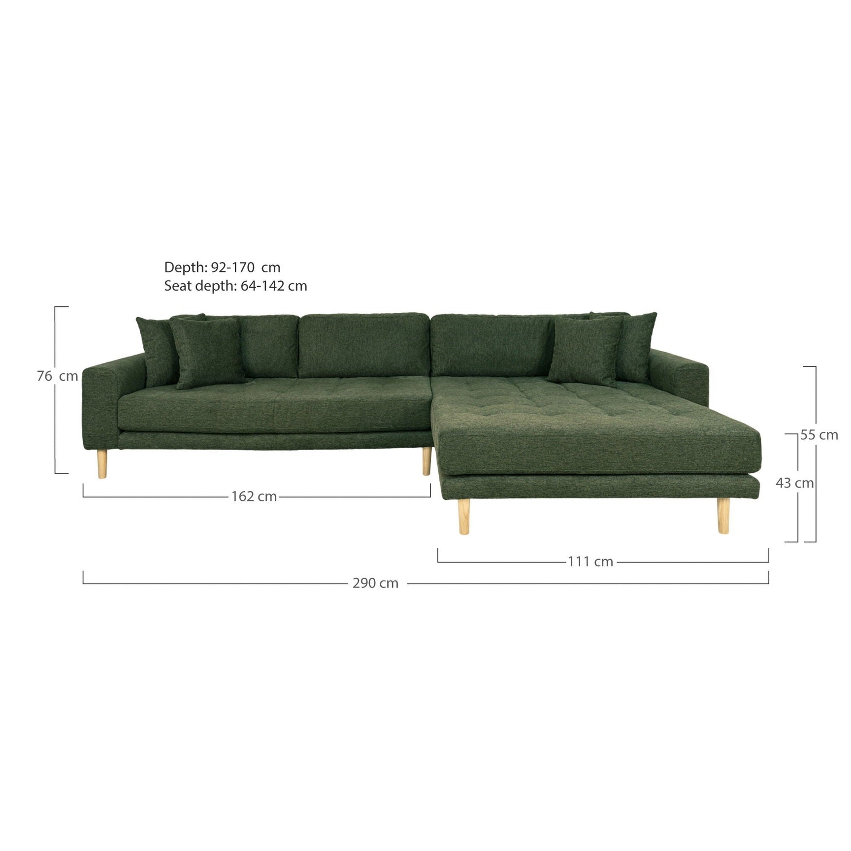 Lido hjørnesofa høyre House Nordic Sofa