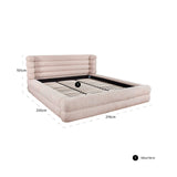 Bed Obidis naturlig lineær 180x210 madrassstørrelse med oppbevaring Richmond Interiors Seng