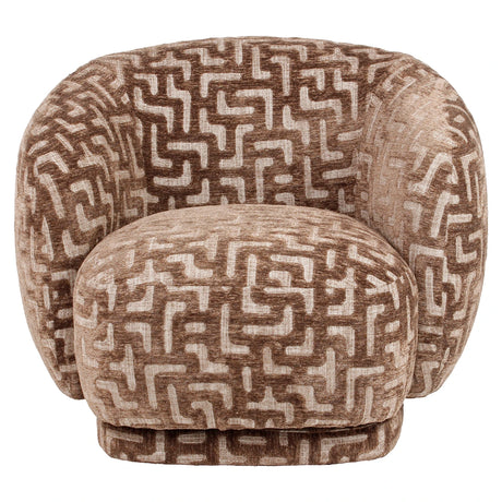 Lounge chair Negreslo brun labyrint Richmond Interiors Lenestol
