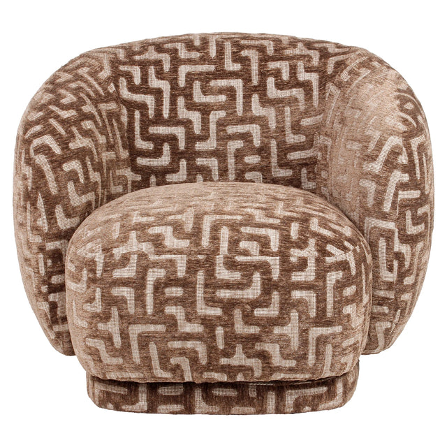Lounge chair Negreslo brun labyrint Richmond Interiors Lenestol
