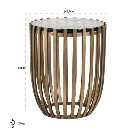 Endebord Volante gull 47,5Ø Richmond Interiors Sidebord