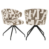 Spisestol Milly moss graffic swivel Richmond Interiors Spisestol