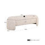 Benk Cupid beige angora med oppbevaring Richmond Interiors Benk