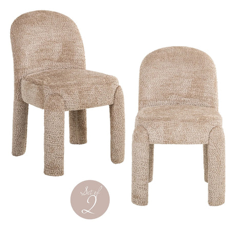 Spisestuestol Brandi vakker beige sett med 2 Richmond Interiors Spisestol