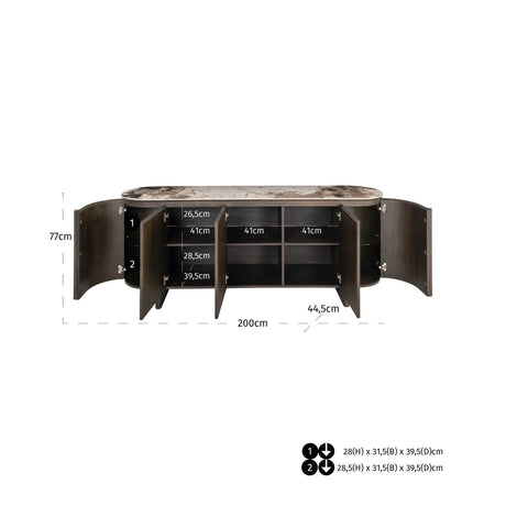 Sideboard Langford brun Richmond Interiors Skjenk