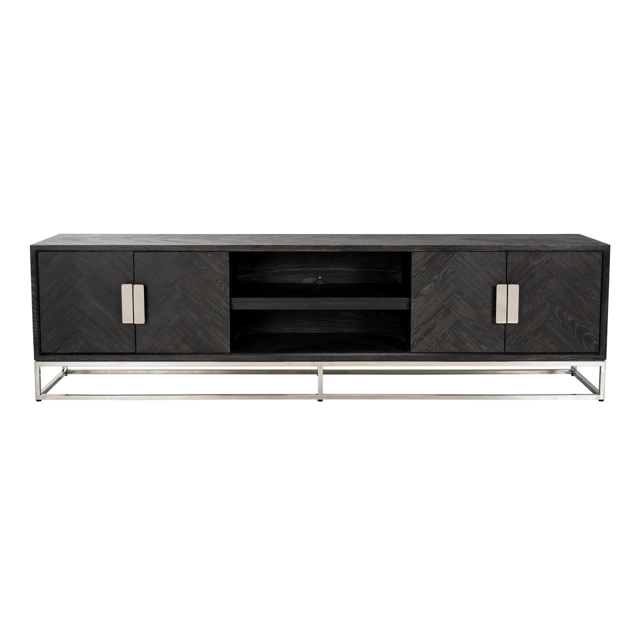 TV-benk Blackbone Silver svart rustikk 220 Richmond Interiors TV-benk