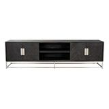 TV-benk Blackbone Silver svart rustikk 220 Richmond Interiors TV-benk