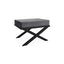 Krakk med Kryss H50 B68 D47 Dark Grey Velour Homefactory 