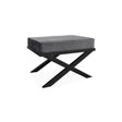Krakk med Kryss H50 B68 D47 Dark Grey Velour Homefactory 