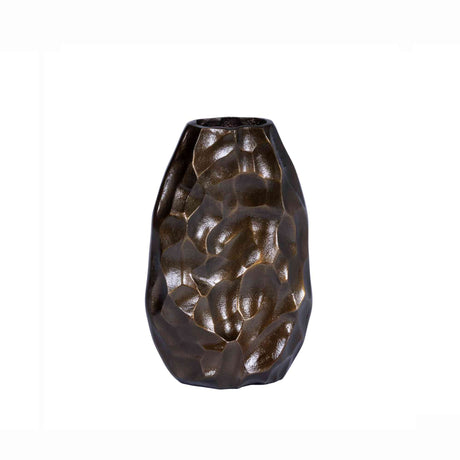 Liten blomste vase Bronze 19,5cmx10,5cmx30cm Homefactory 