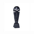 Deco face on base dark bronze 12,5cmx9,5cmx38cm Homefactory 