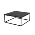 Salongbord Oceanside 90x90x45cm sort metall eike finer Homefactory 