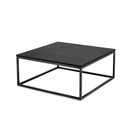 Salongbord Oceanside 90x90x45cm sort metall eike finer Homefactory 